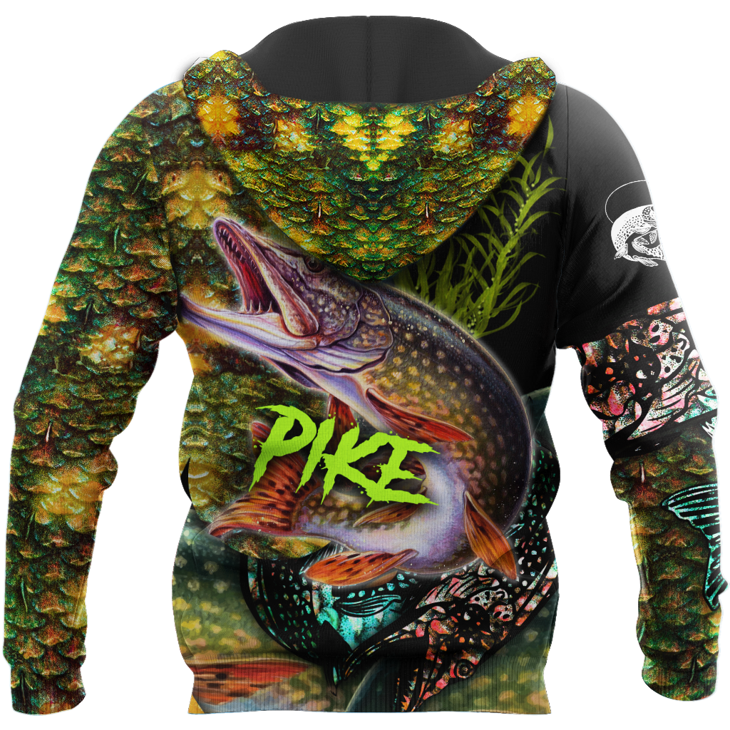Northern Pike Fishing on skin 3D all over printing shirts for men and women TR070102 - Amaze Style™-Apparel