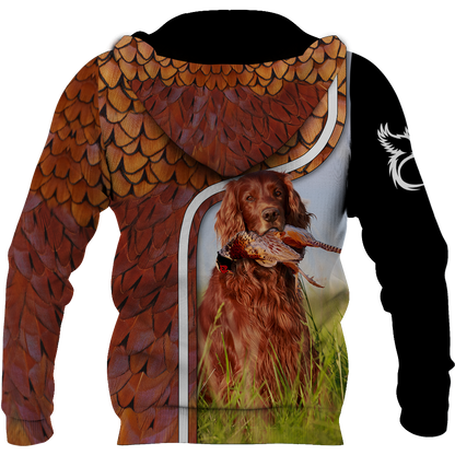 Pheasant Setter Hunting 3D All Over Printed Shirts For Men And Women JJ080202 - Amaze Style™-Apparel