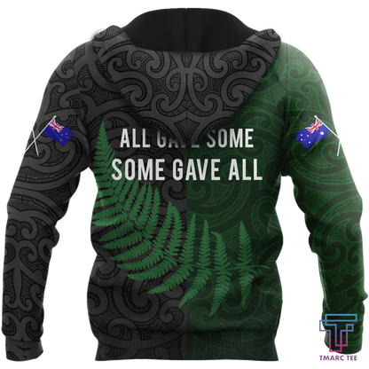Tmarc Tee Anzac day fern-wattle lest we forget Kiwi and Australia Soldier