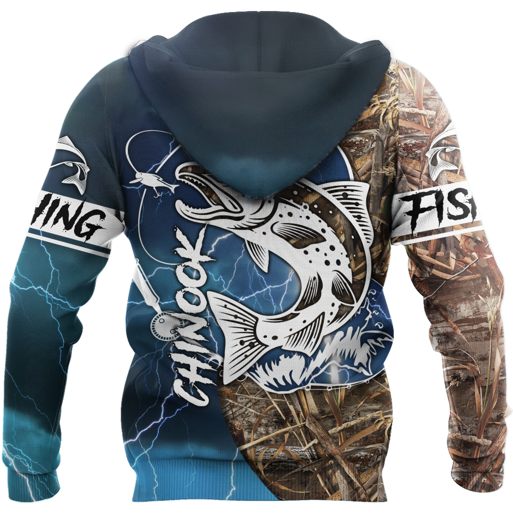Chinook Fishing Salmon camo all over printed shirts for men and women blue color TR040101 - Amaze Style™-Apparel