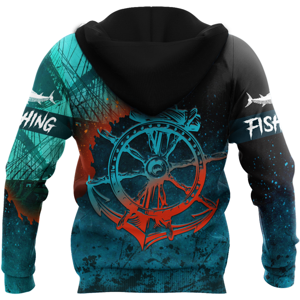 Ocean Fishing on the helm 3D all over shirts for men and women TR020301 - Amaze Style™-Apparel