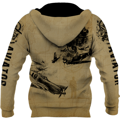 Aviator fly high brave and safe all over printed shirts for men and women JJ030101 - Amaze Style™-Apparel
