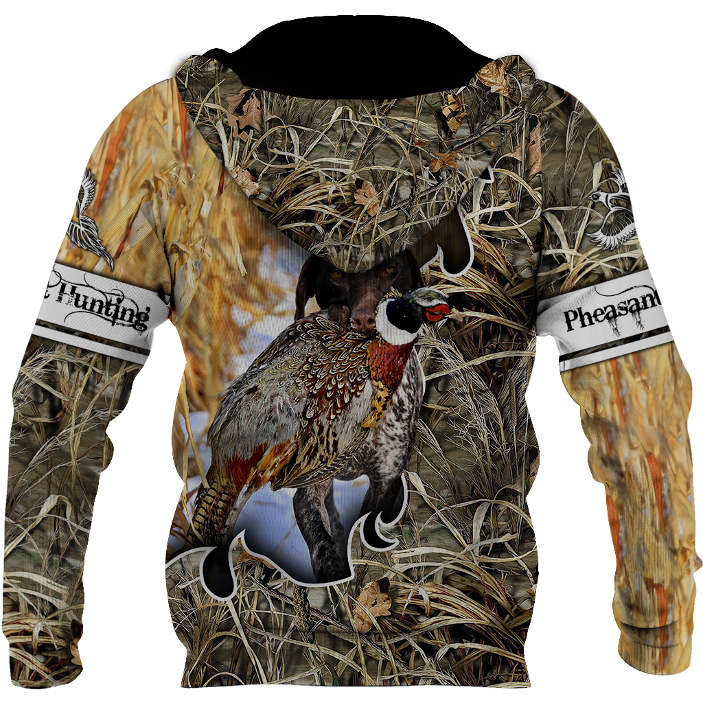 Pheasant Hunting German Shorthaired Pointer 3D All Over Printed Shirts For Men And Women JJ190201-Apparel-MP-Hoodie-S-Vibe Cosy™
