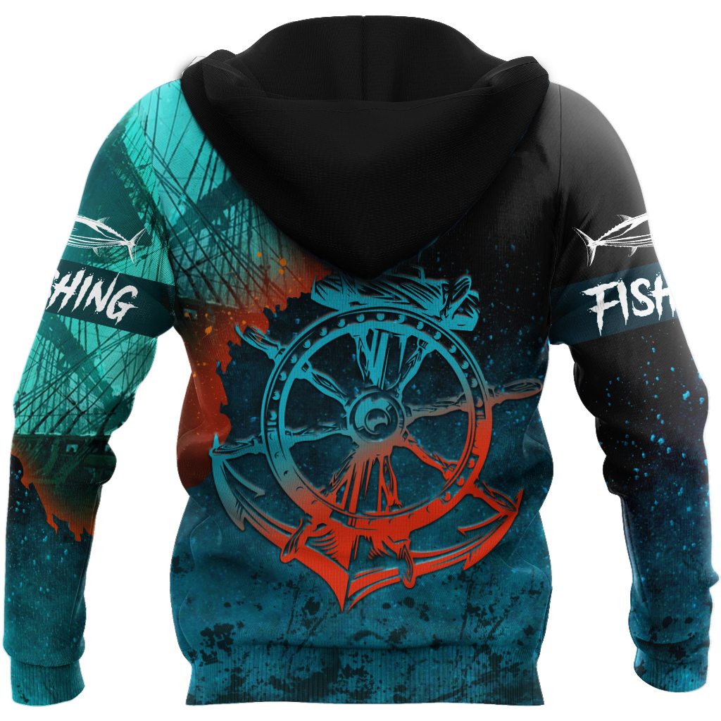 Saltwater Fishing on the helm 3D all over shirts for men and women TR030301 - Amaze Style™-Apparel