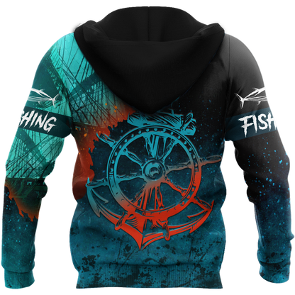 Saltwater Fishing on the helm 3D all over shirts for men and women TR030301 - Amaze Style™-Apparel