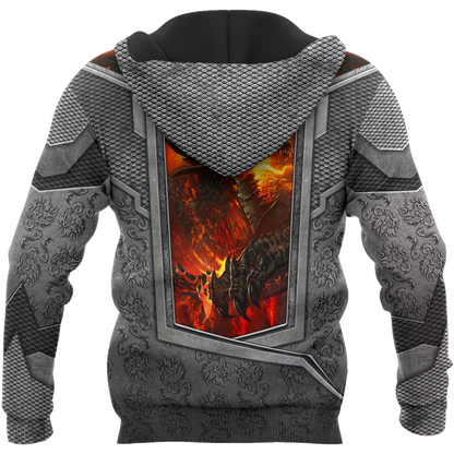 3D Tattoo and Dungeon Dragon Hoodie HAC020115-Apparel-NM-Hoodie-S-Vibe Cosy™