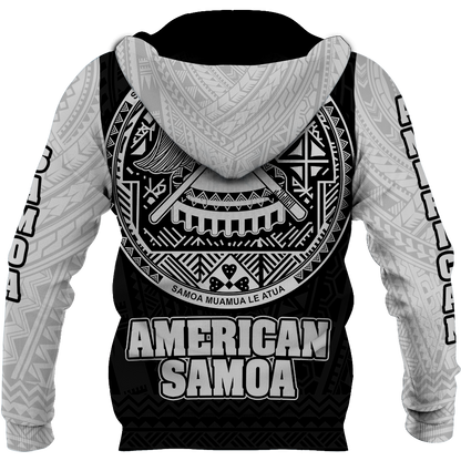American Samoa All Over Hoodie - Coat Of Arm JJ300101 PL - Amaze Style™-Apparel