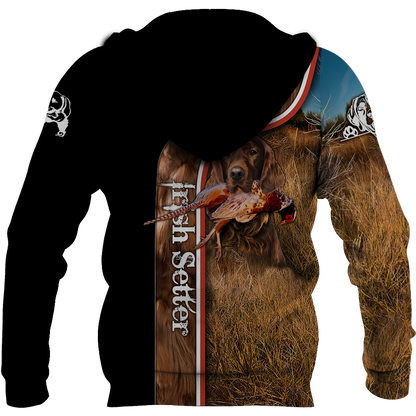Pheasant Setter Hunting 3D All Over Printed Shirts For Men And Women JJ100201 - Amaze Style™-Apparel