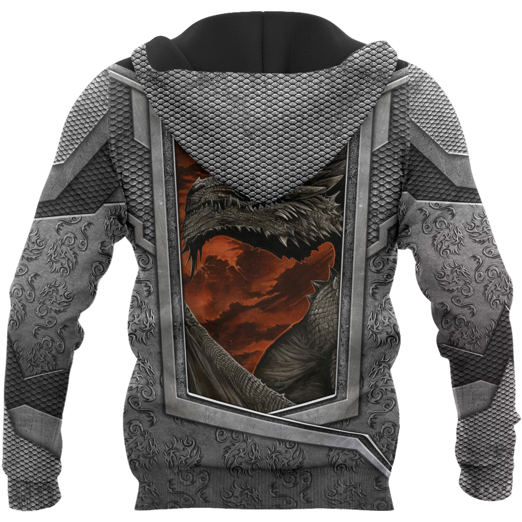 3D Tattoo and Dungeon Dragon Hoodie HAC27125-Apparel-NM-Hoodie-S-Vibe Cosy™