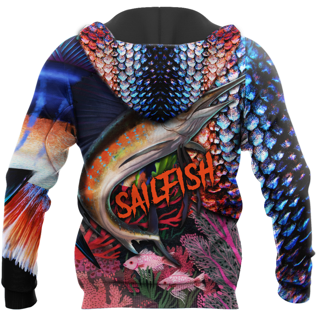 Sailfish Fishing on skin 3D all over shirts for men and women TR111201 - Amaze Style™-Apparel