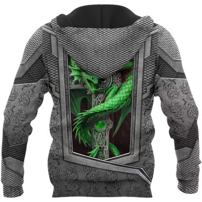 3D Tattoo and Dungeon Dragon Hoodie HAC27122-Apparel-NM-Hoodie-S-Vibe Cosy™