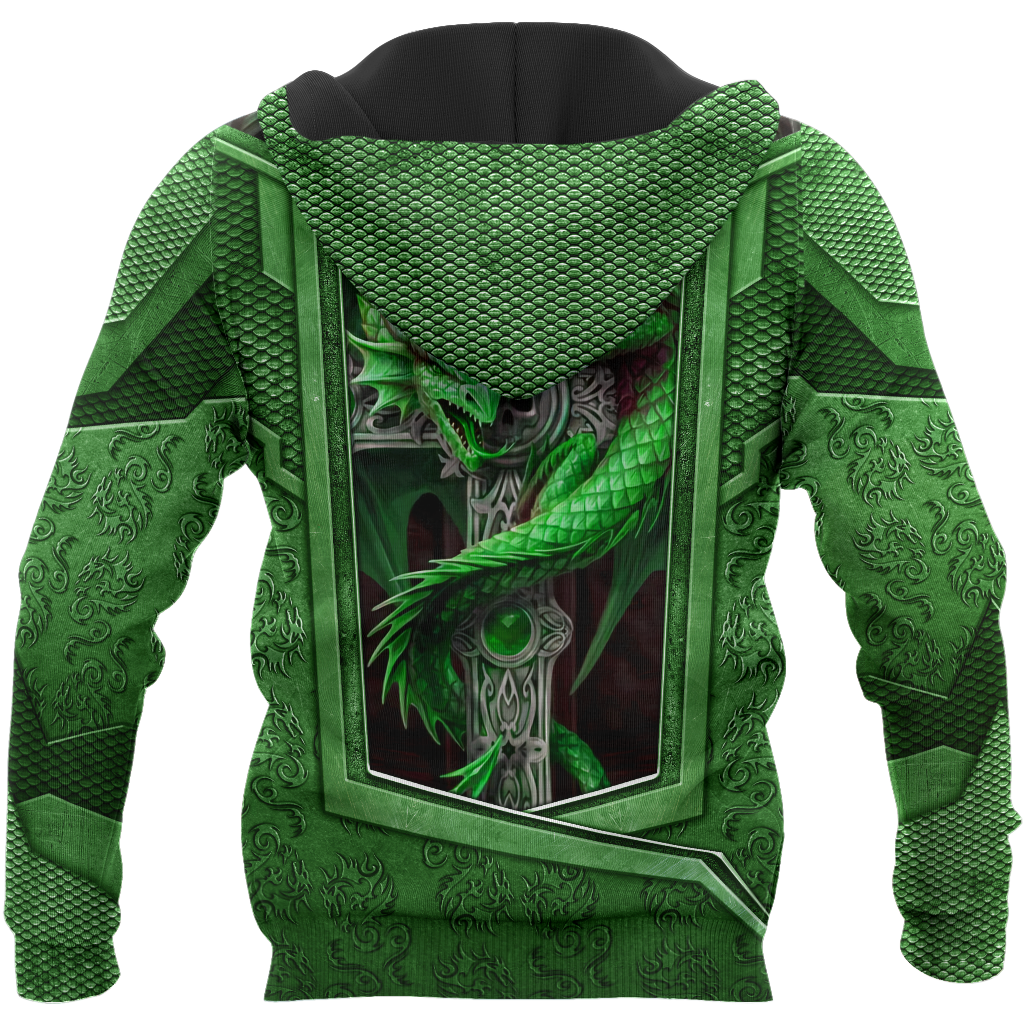 3D Tattoo and Dungeon Dragon Hoodie HAC27124-Apparel-NM-Hoodie-S-Vibe Cosy™