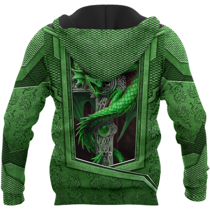 3D Tattoo and Dungeon Dragon Hoodie HAC27124-Apparel-NM-Hoodie-S-Vibe Cosy™