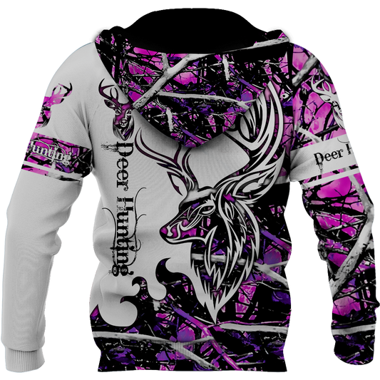 DEER HUNTING MUDDY GIRL CAMO 3D ALL OVER PRINTED SHIRTS FOR MEN AND WOMEN JJ051202 PL - Amaze Style™-Apparel
