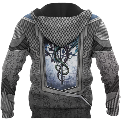 3D Tattoo and Dungeon Dragon Hoodie HAC020114-Apparel-NM-Hoodie-S-Vibe Cosy™