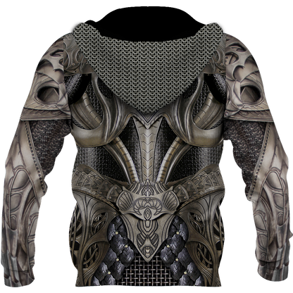 3D Printed Hoodie Chainmail Knight Armor Clothes JJ060304 - Amaze Style™-Apparel