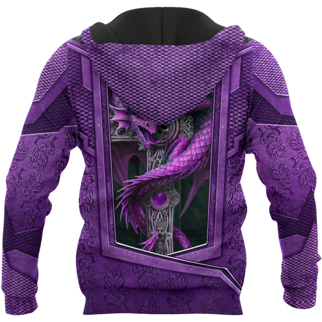 3D Tattoo and Dungeon Dragon Hoodie HAC27123-Apparel-NM-Hoodie-S-Vibe Cosy™