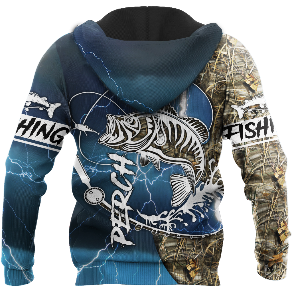 Perch Fishing huk up all Printing Shirts for men and women Blue color TR021202 - Amaze Style™-Apparel