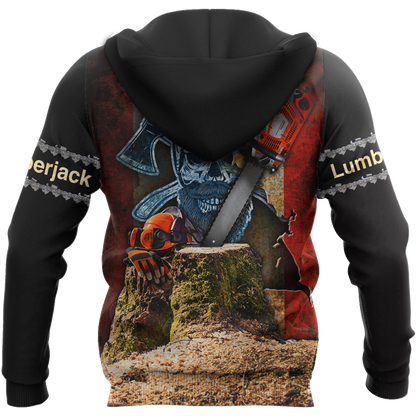 Beautiful Chainsaw Canadian Flag Art 3D All Over Printed Shirts Pi281102 - Amaze Style™-Apparel