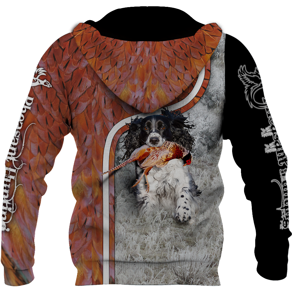 Pheasant Hunting Springer Spaniel 3D All Over Printed Shirts For Men And Women JJ180102-Apparel-MP-Hoodie-S-Vibe Cosy™
