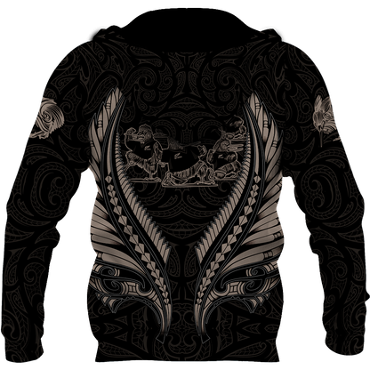 Aotearoa's Love Is Too Big In Me Hoodie Silver Fern Patterns Maori JJ241201 PL - Amaze Style™-Apparel