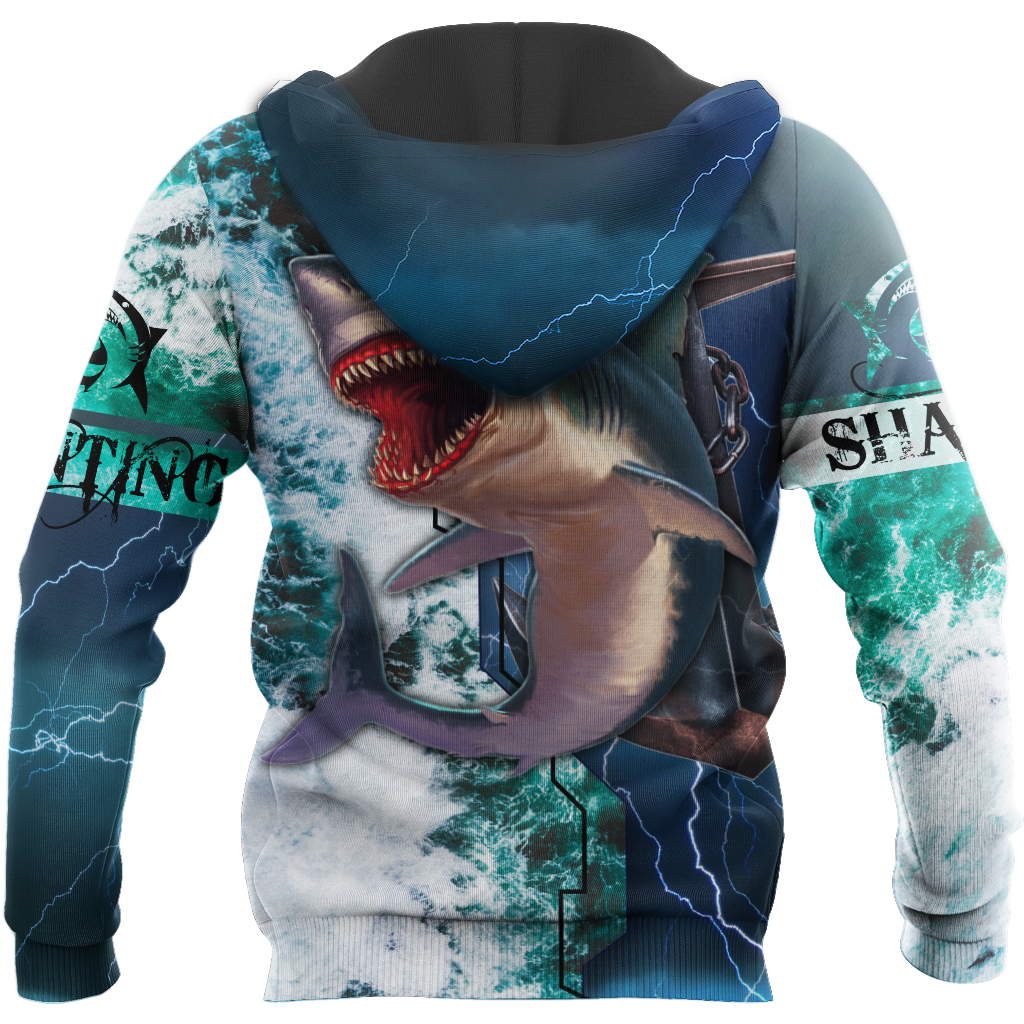 Shark hunting fishing anchor in deep sea 3d all over printing for fisherman TR080101 - Amaze Style™-Apparel