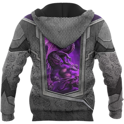 3D Tattoo and Dungeon Dragon Hoodie HAC020111-Apparel-NM-Hoodie-S-Vibe Cosy™