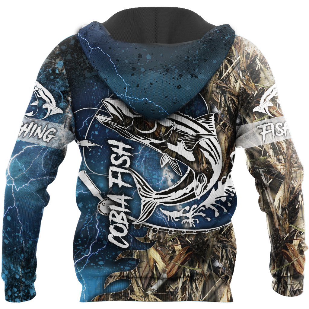 Cobia Fishing camo all over printed shirts for men and women blue color TR251201 - Amaze Style™-Apparel