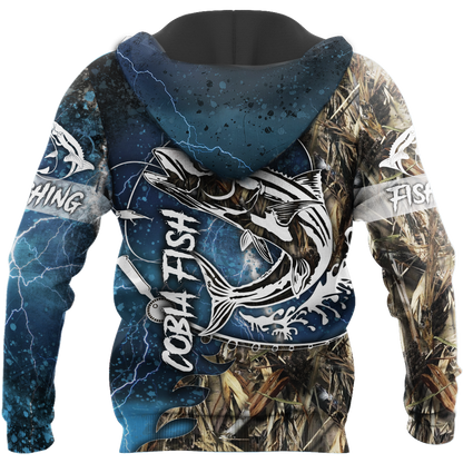 Cobia Fishing camo all over printed shirts for men and women blue color TR251201 - Amaze Style™-Apparel