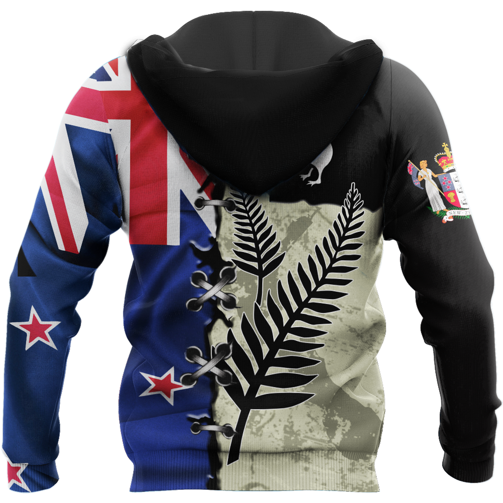 New Zealand Kiwi Bird Silver Fern T-Shirt Hoodie Zip all over shirts For Men and Women TR281202 - Amaze Style™-Apparel