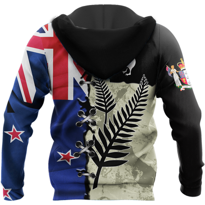New Zealand Kiwi Bird Silver Fern T-Shirt Hoodie Zip all over shirts For Men and Women TR281202 - Amaze Style™-Apparel
