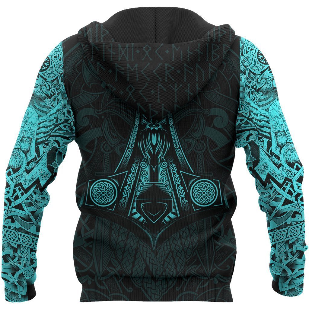Vikings - The Raven Blue of Odin Tattoo - Amaze Style™-Apparel