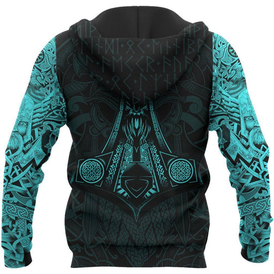 Vikings - The Raven Blue of Odin Tattoo - Amaze Style™-Apparel