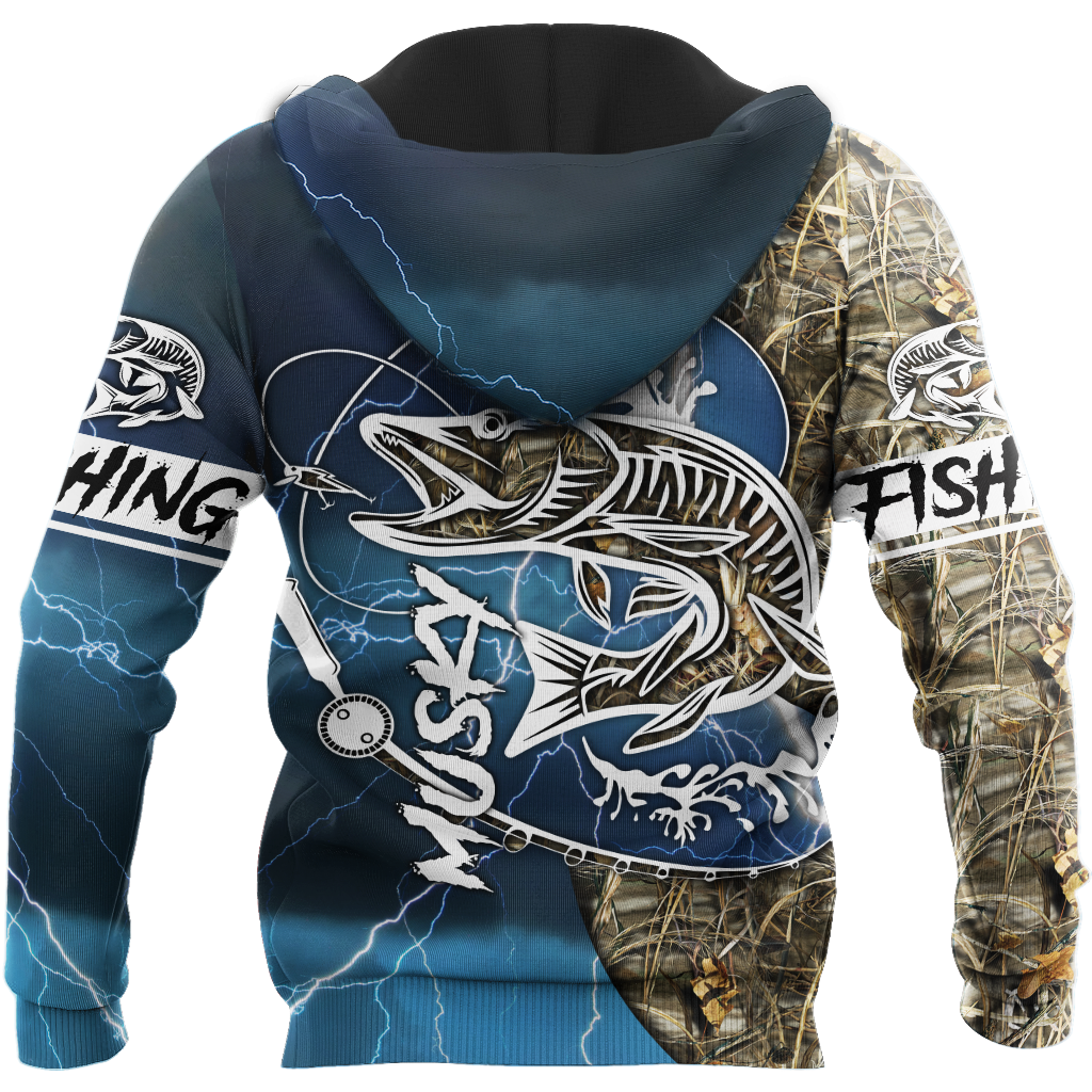 Musky Fishing huk up all Printing Shirts for men and women Blue TR021204 - Amaze Style™-Apparel