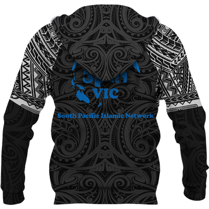 Special Black All Over Hoodie White K4 - Amaze Style™-Apparel