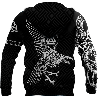 Vikings - The Raven of Odin Tattoo Special Hoodie - Amaze Style™-Apparel