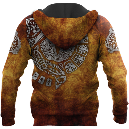 Vikings Tattoo All Over Hoodie - Amaze Style™-Apparel