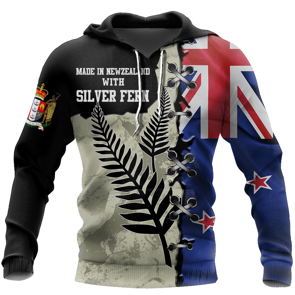 New Zealand Kiwi Bird Silver Fern T-Shirt Hoodie Zip all over shirts For Men and Women TR281202 - Amaze Style™-Apparel