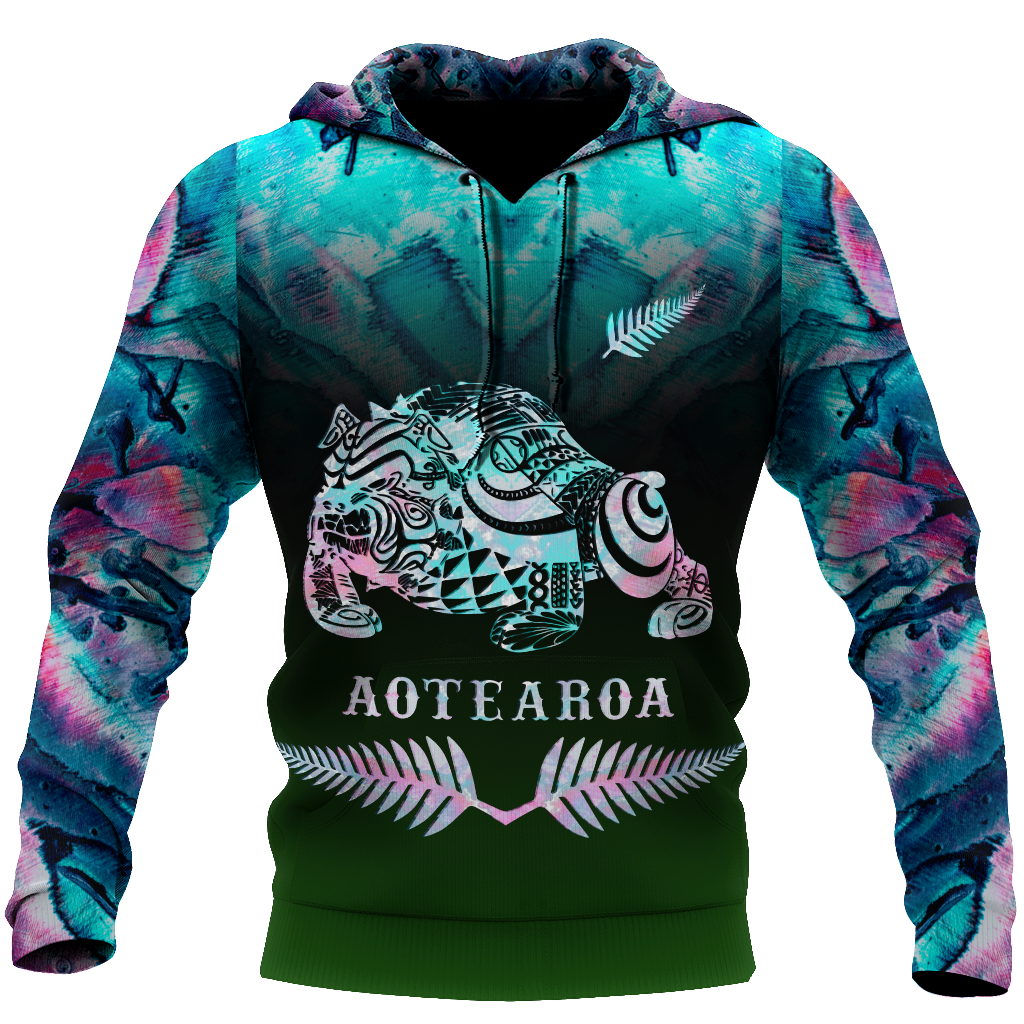 New zealand maori bulldog tattoo paua 3d all over printed shirt and short for man and women