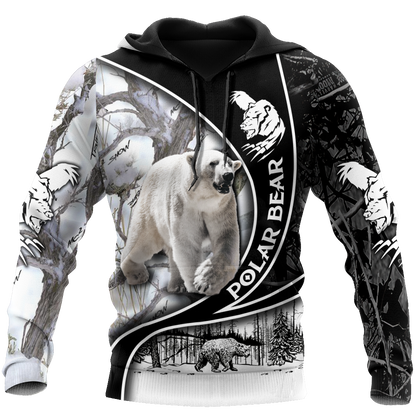 All Over Printed Polar Bear Hoodie VP03102001-MEI