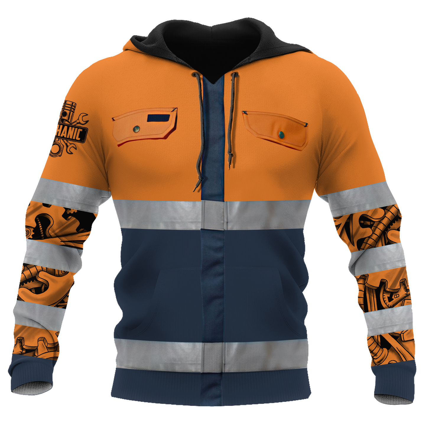 Mechanic 3D All Over Printed Hoodie For Men and Women TN