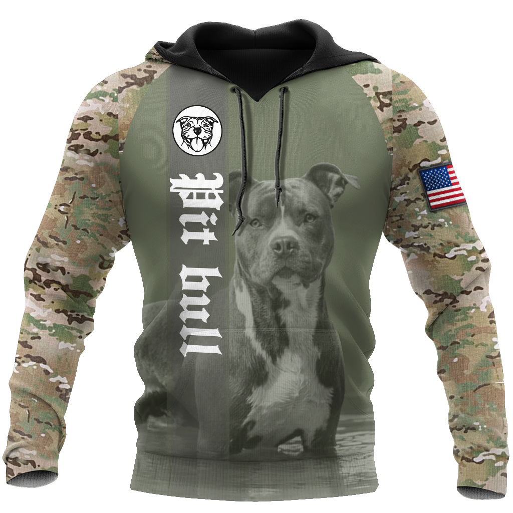 Pit Bull Camo Hoodie Shirt for Men and Women TN04102003