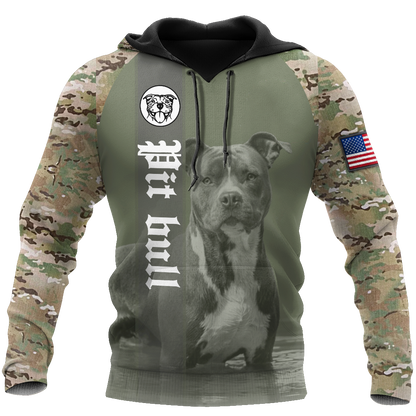 Pit Bull Camo Hoodie Shirt for Men and Women TN04102003