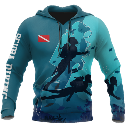 Scuba Diving - 3D All Over Printed Shirt - Amaze Style™-ALL OVER PRINT HOODIES