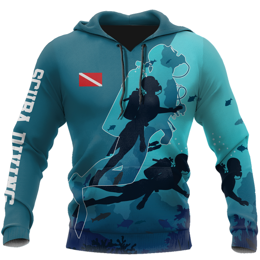Scuba Diving - 3D All Over Printed Shirt - Amaze Style™-ALL OVER PRINT HOODIES