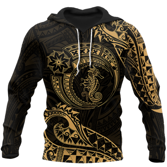 Seahorse Polynesian 3d all over printed shirt and short for man and women JJ200201 PL - Amaze Style™-Apparel