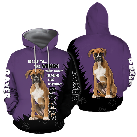 Dog Lover Boxer 3D Full Printed Shirt For Men And Women Pi281206-Apparel-MP-Hoodie-S-Vibe Cosy™