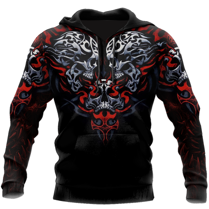 Premium Unisex All Over Printed Confronting Skulls Shirts MEI