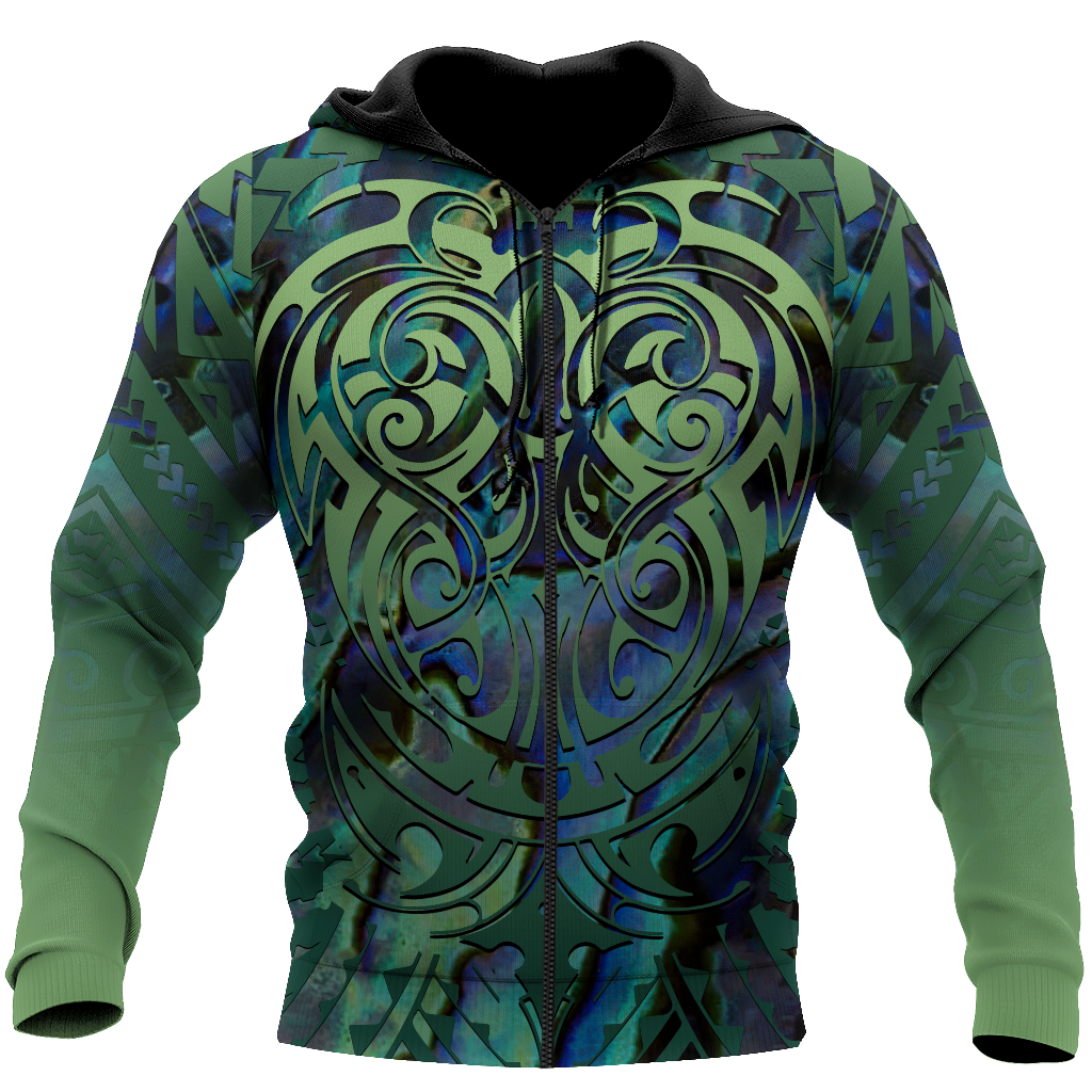 Maori hei matau paua shell  3d all over printed shirt and short for man and women