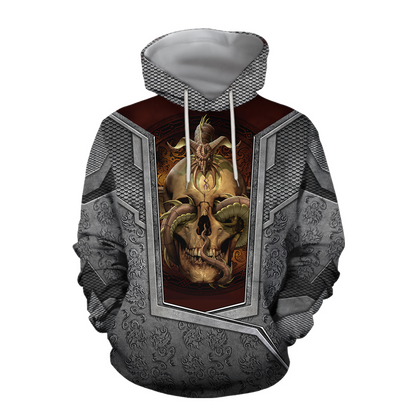 3D Tattoo and Dungeon Dragon Hoodie HAC020113-Apparel-NM-Hoodie-S-Vibe Cosy™